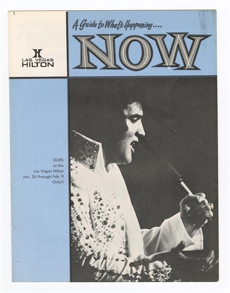 Elvis Presley Original 1974 Las Vegas Hilton Guide to Whats Happening Now
