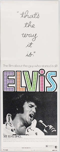 Elvis Presley "Thats The Way It Is" Original Insert Movie Poster