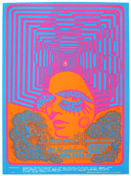 Big Brother & the Holding Company (Janis Joplin) Original 1967 Avalon Ballroom Concert Poster