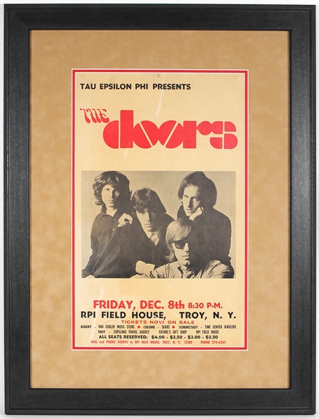 The Doors Early Original 1967 R.P.I. Field House College Concert Poster 