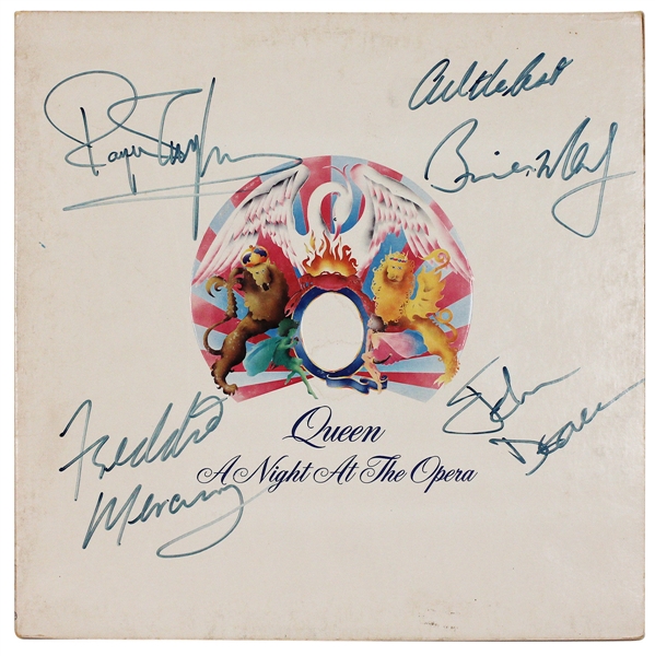 Queen "A Night at the Opera" Full Band Signed Album 