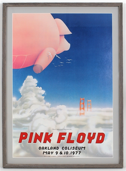 Pink Floyd Original 1977 Concert Poster Signed by the Artist Randy Tuten