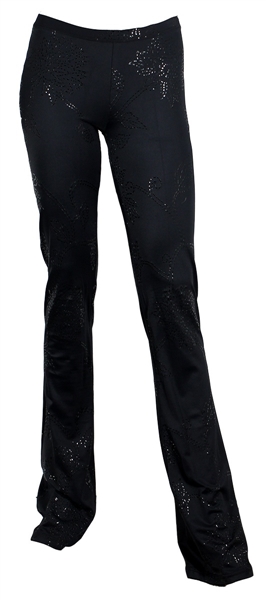 Spice Girl Mel B Black Stage Worn Trousers with Bead Details