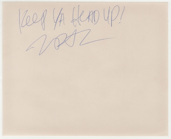 Tupac Shakur Signed & Inscribed Original 1993 Interscope Records Publicity Photograph JSA LOA