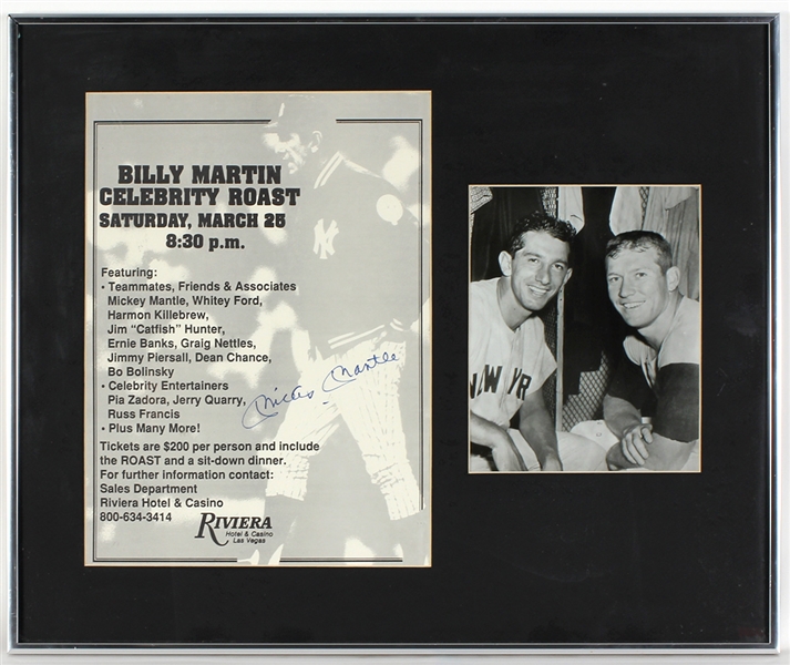 Mickey Mantle Signed Billy Martin Roast Program JSA Guarantee