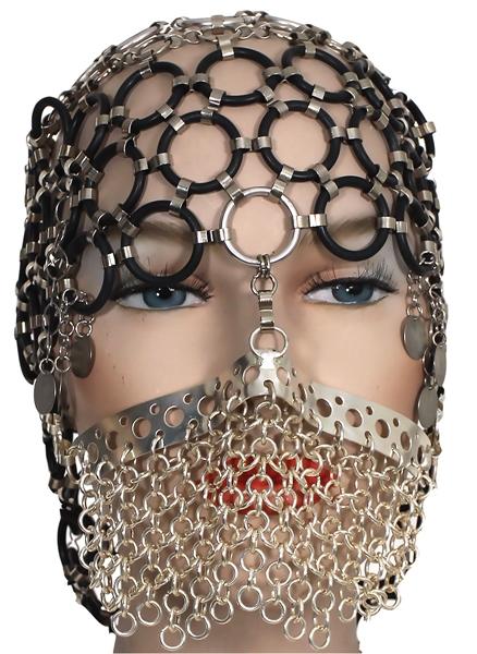 Madonna "Arabian Queen" Custom Face Mask and Head Gear Worn for Her "Messiah" European Promo C.D. Single and in Harpers Bazaar Magazine