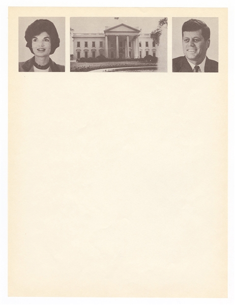 President John F. Kennedy and First Lady Jacqueline Kennedy Original White House Stationery