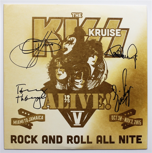 KISS Signed "The KISS Kruise Alive V" 1995" 12" Single Record