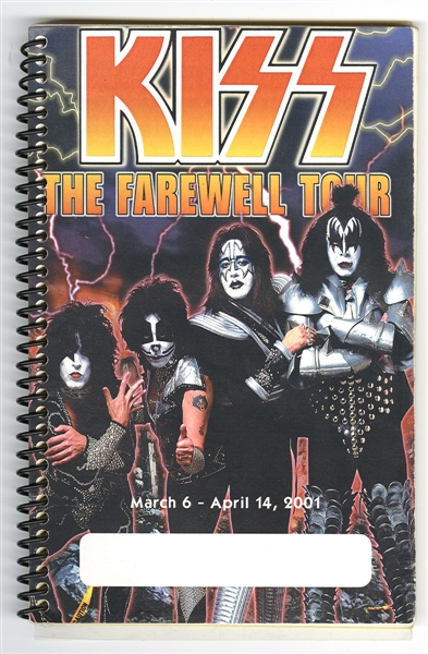 KISS "Farewell Tour" 2001 Original Itinerary 