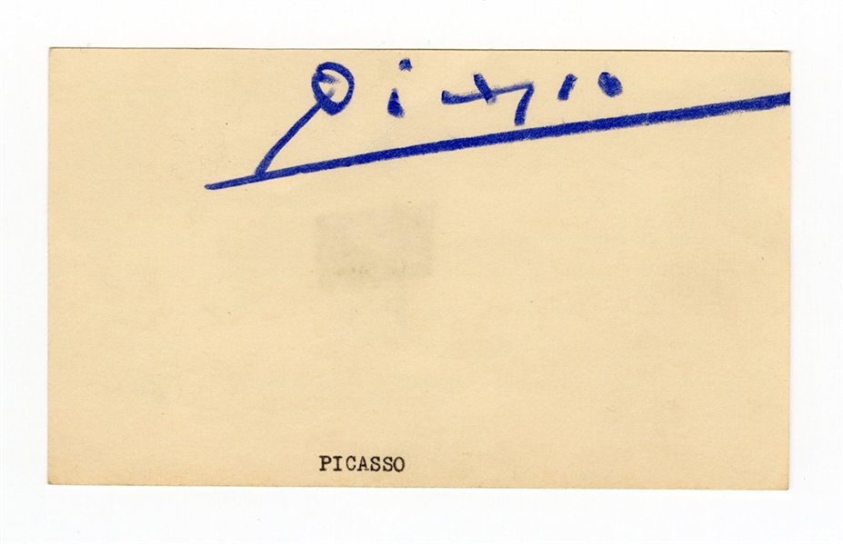 Picasso Signature Card JSA LOA