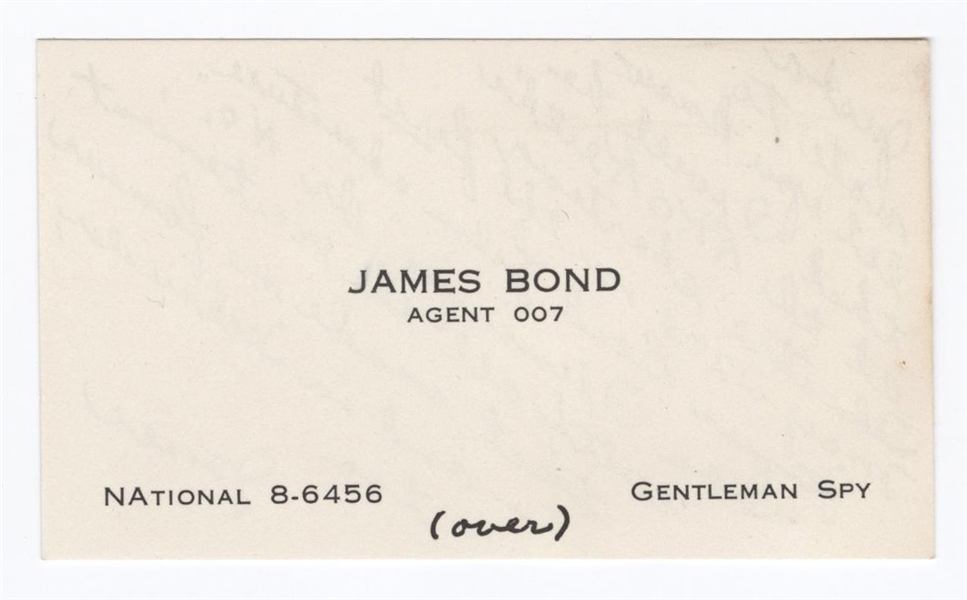 James Bond Promotional Business Card