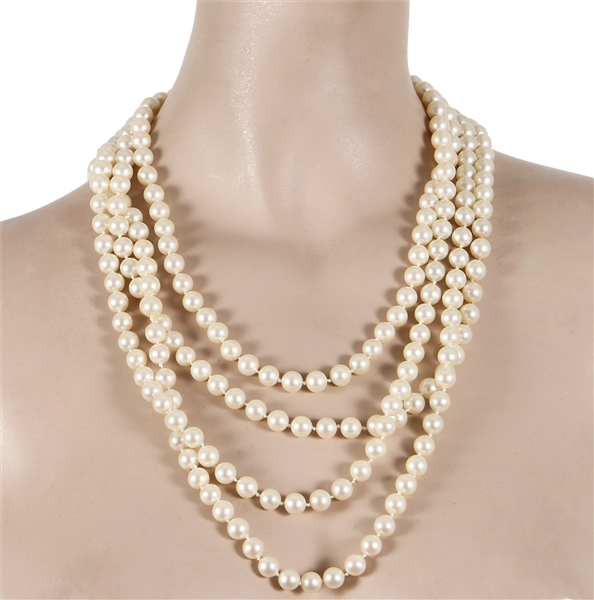 Marilyn Monroe "Last Sitting Photo Shoot" "Sparkle Session" Worn Faux Pearl Necklace