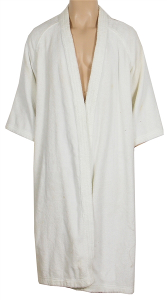 Michael Jackson Owned & Worn Long White Terry Cloth Robe