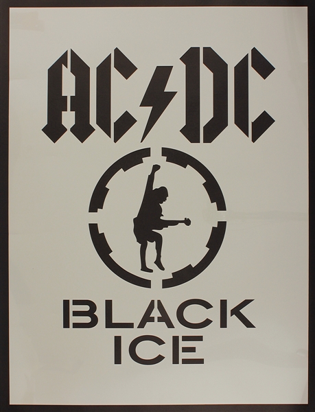 AC/DC Original "Black Ice" Poster Artists Stencil