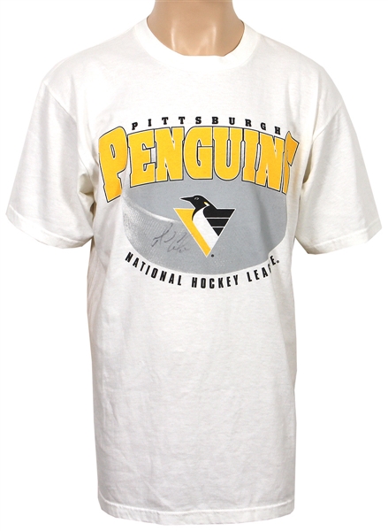 Mario Lemieux Signed Pittsburgh Penguins T-Shirt