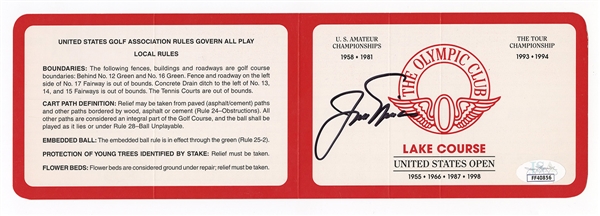 Jack Nicklaus Signed Official Olympic Club Lake Course Scorecard JSA Authentication