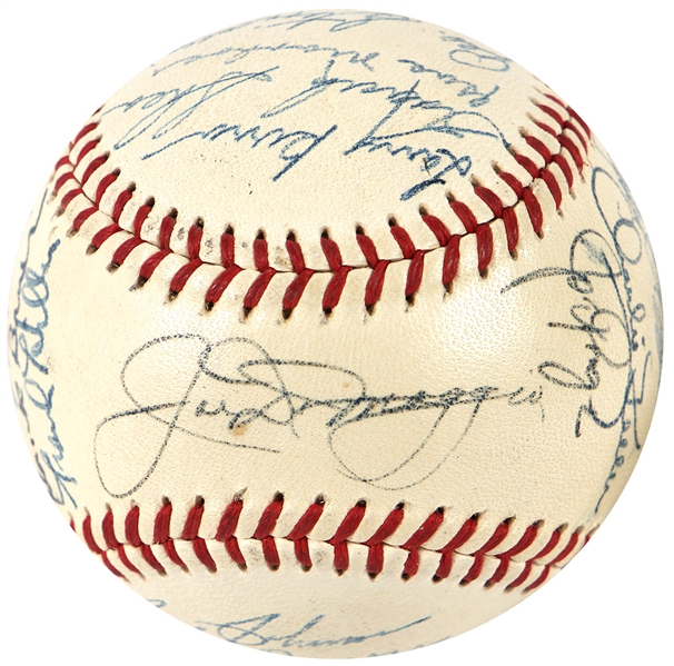 1948 New York Yankees Signed Baseball PSA LOA