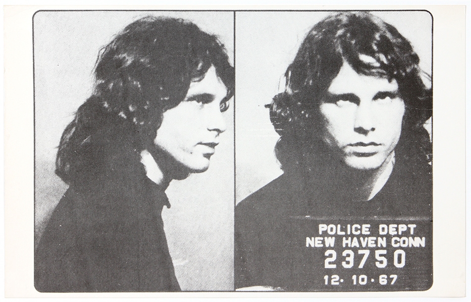 Jim Morrison New Haven Police Booking Mug Shots Poster