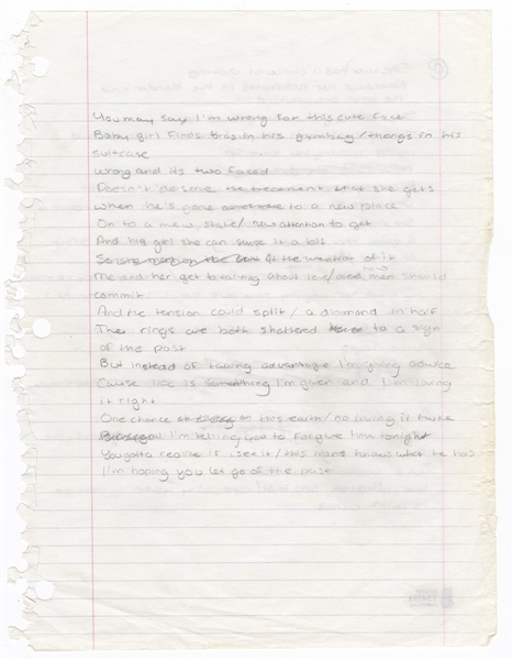 Drake Handwritten Working Lyrics Beckett COA