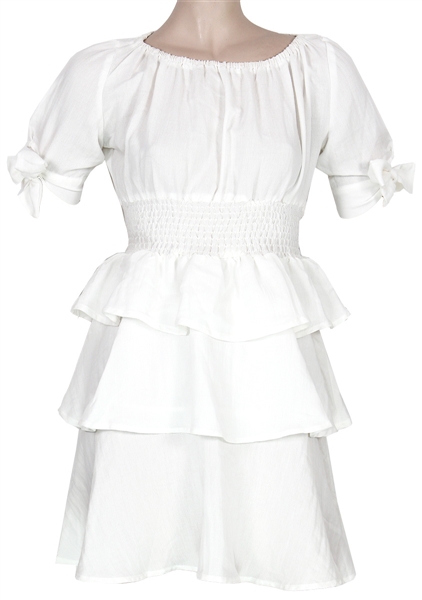 Lana Del Rey Owned and Worn Vintage White Tiered Dress