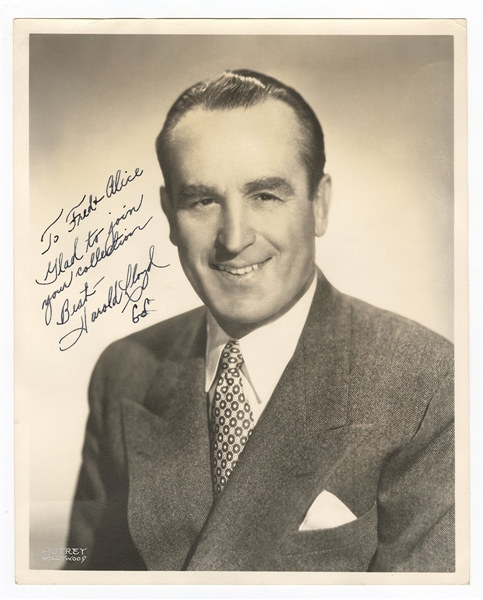 Harold Lloyd Signed and Inscribed Photograph JSA