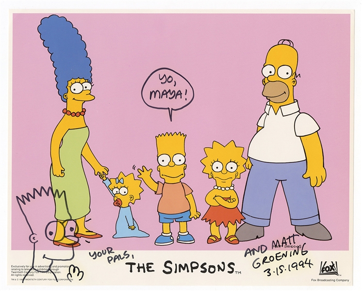 Matt Groening The Simpsons Signed Photograph JSA
