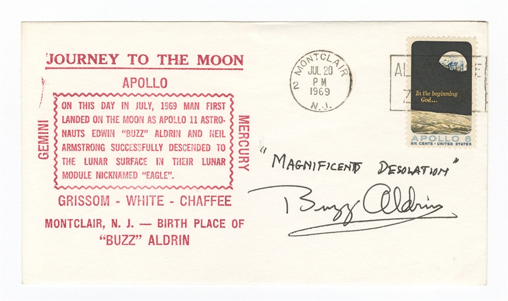 Buzz Aldrin Signed Apollo First Day Cover JSA