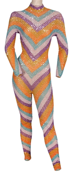 Cardi B "Bonnaroo Festival" Stage Worn Custom Hand-Beaded Sequin Catsuit