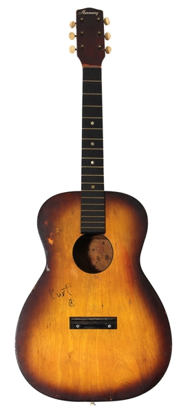Nirvana Kurt Cobain Owned, Played and Signed Acoustic Guitar