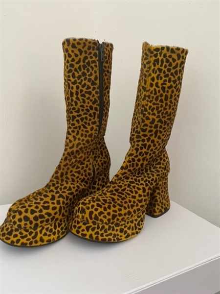 Spice Girls Mel B Scary Spice (Faux) Owned and Stage Worn Giraffe Skin Underground (England) Platform Boots