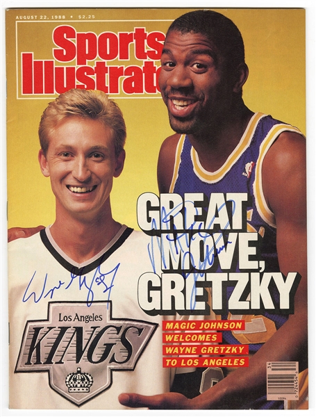 Wayne Gretzky and Magic Johnson Signed 1988 Edition of Sports Illustrated