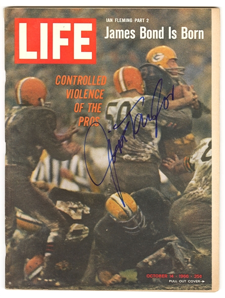 Jim Taylor Signed 1966 Life Magazine