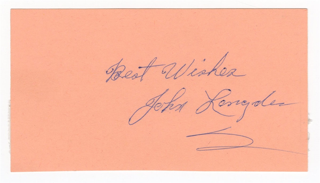 John Longden Autograph JSA