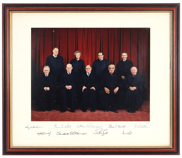 The "Rehnquist Court" US Supreme Court Signed Original Photograph JSA
