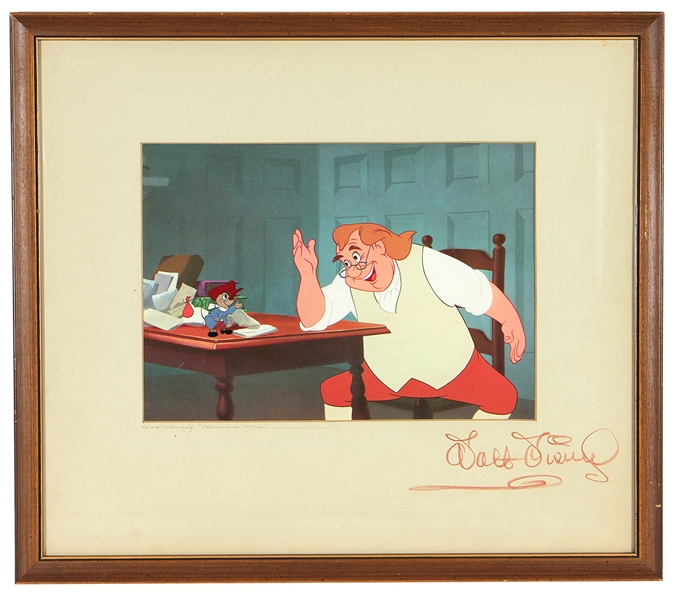 Vintage Signed Print of Walt Disney’s “Ben and Me” JSA