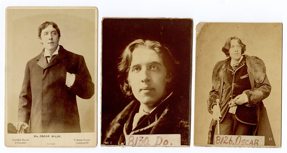 Oscar Wilde Cabinet Photograph(s) & Lecture Program (4 Items)