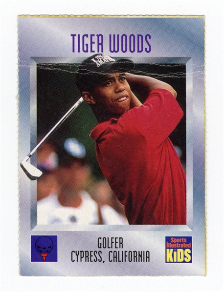1996 Sports Illustrated SI For Kids Tiger Woods RC ROOKIE 536 12/96