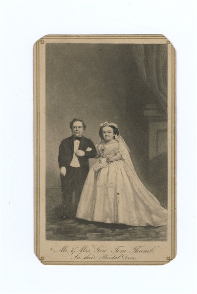General Tom Thumb and Wife Wedding Costume CDV