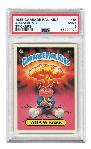1985 Topps Garbage Pail Kids GPK Stickers #8a Adam Bomb PSA 9 MINT