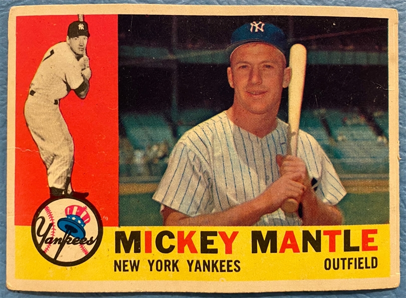 Mickey Mantle 1960 Topps #350 Baseball Card New York Yankees