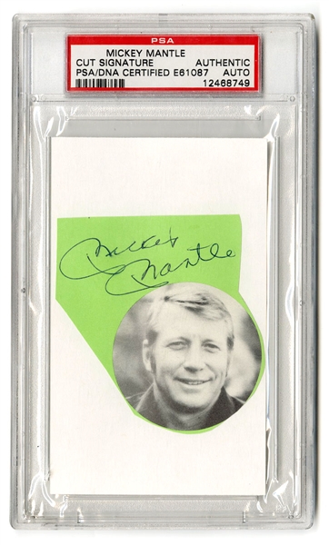 Mickey Mantle Cut Signature PSA/DNA Encapsulated