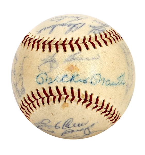 1961 New York Yankees Team Signed Baseball 