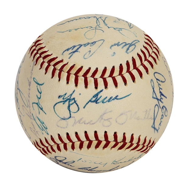 1959 New York Yankees Team Signed Baseball 