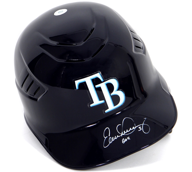Evan Longoria Tampa Bay Rays Signed Batting Helmet JSA