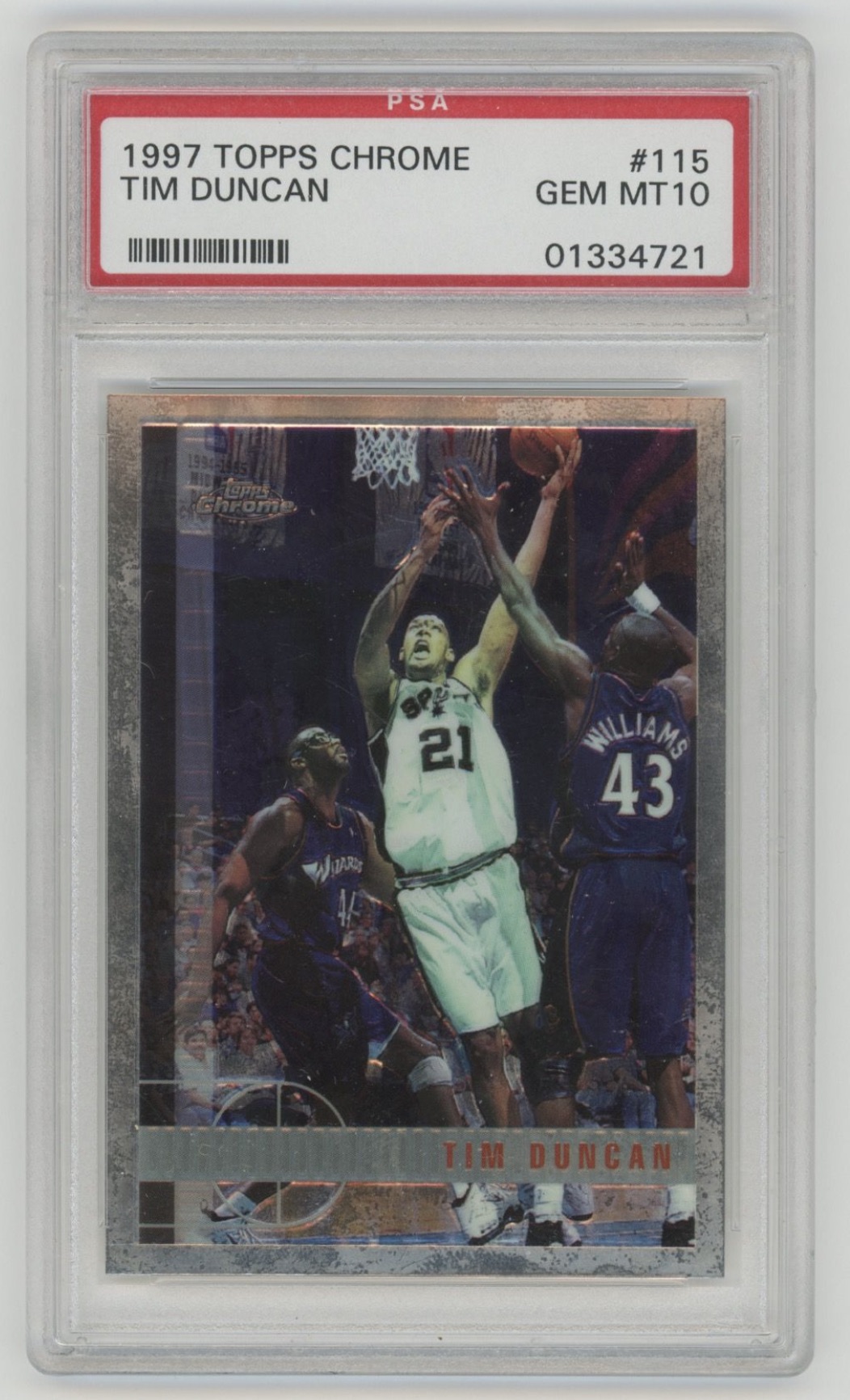 Lot Detail Topps Chrome Tim Duncan Psa