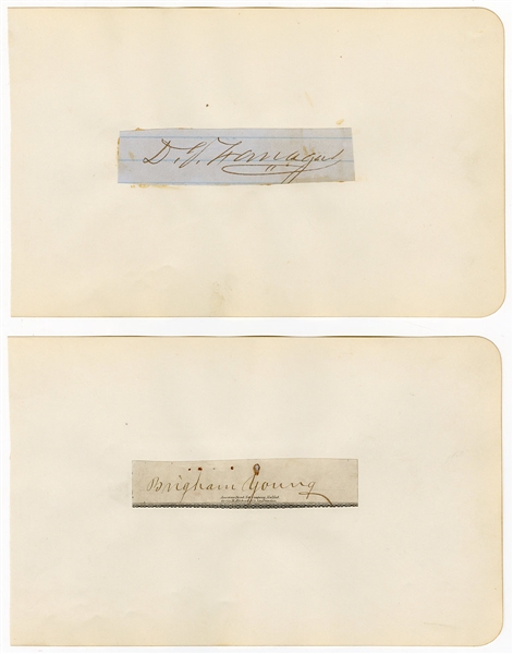 Brigham Young Signed Cut