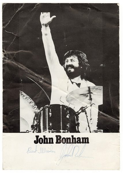 Led Zeppelin John Bonham Signed Photograph JSA & REAL