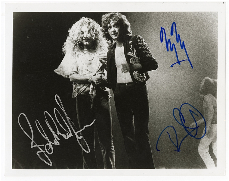 Led Zeppelin Band Signed Photograph (Page, Plant, Jones) JSA