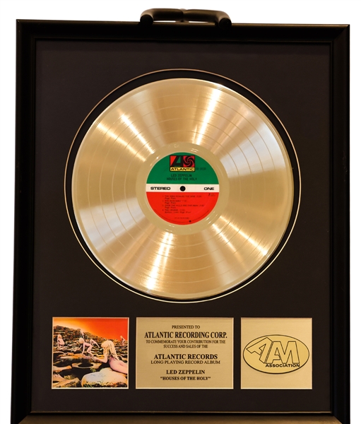 Led Zeppelin AM Association “Houses of the Holy” Award Presented to Atlantic Recording Corp. (Peter Grant Estate)