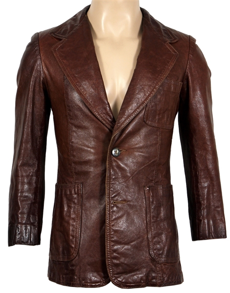 The Who Keith Moon Owned and Worn Brown Leather Jacket
